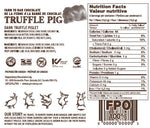 Dark Chocolate Truffle Piglets Nutrition Label