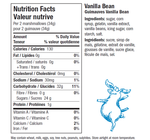 Vanilla Bean Snuffle for Truffle Marshmallows Nutrition Label