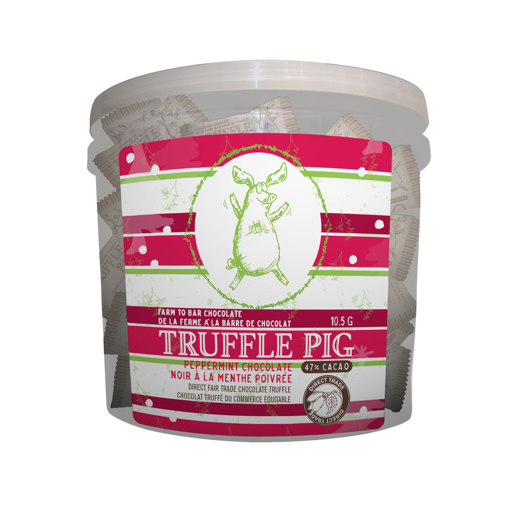 70% Cacao Dark Chocolate Peppermint Piglets Tub