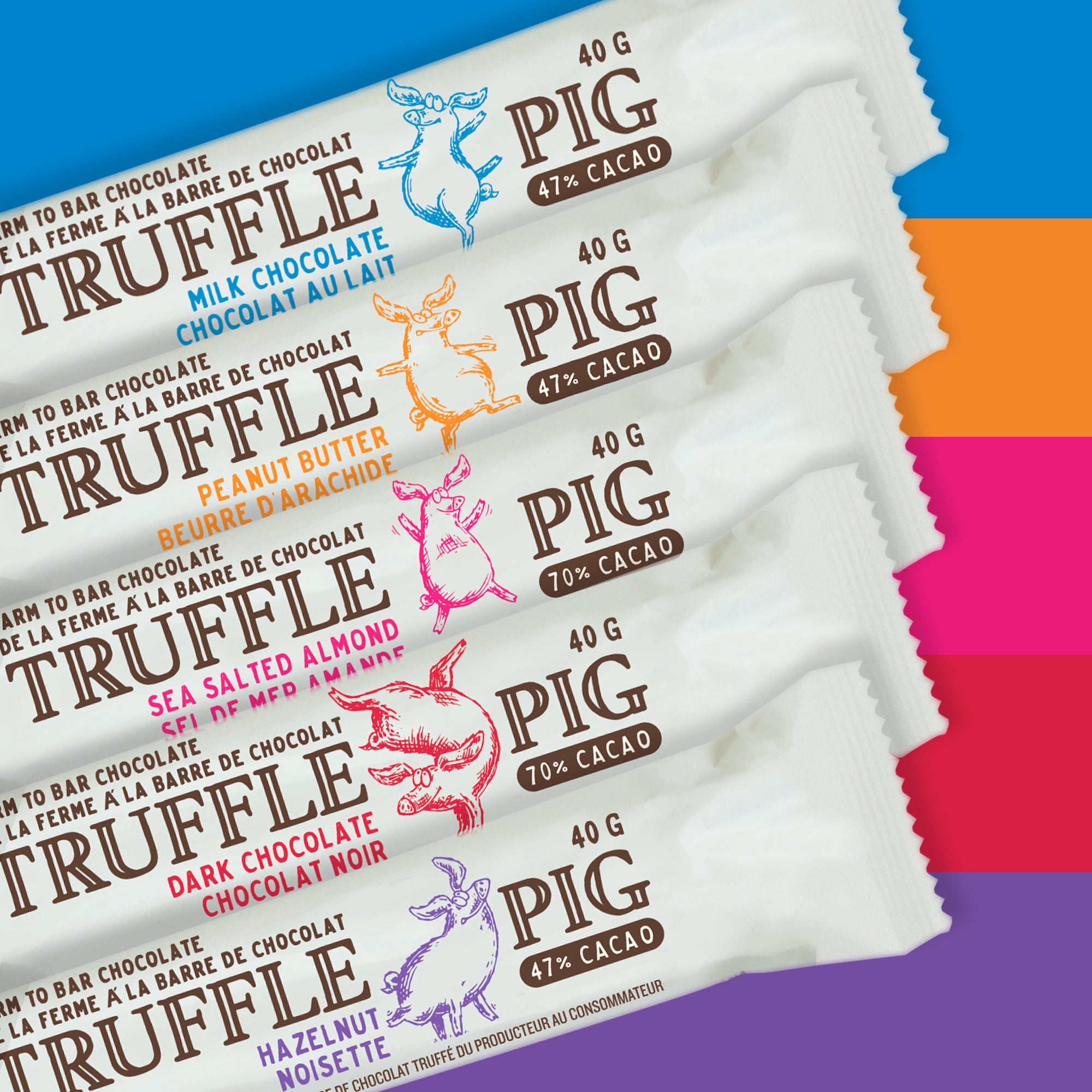 10 Assorted Chocolate Truffle Pig Bars – Truffle Pig Chocolate